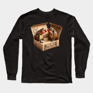Box Turtles Boxing in a Box T-Shirt | Funny Ultimate Box Turtle Shirt | Perfect Cute Birthday Party tshirt | Best Lazy Animal Lover Gift Long Sleeve T-Shirt